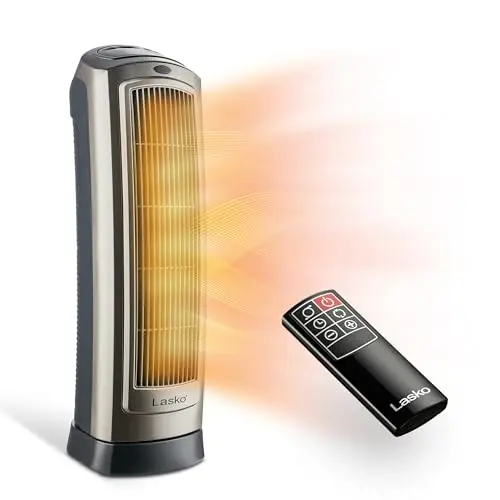 Lasko oscillating digital ceramic tower heater in silver
