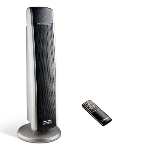 Lasko oscillating ceramic tower heater in black