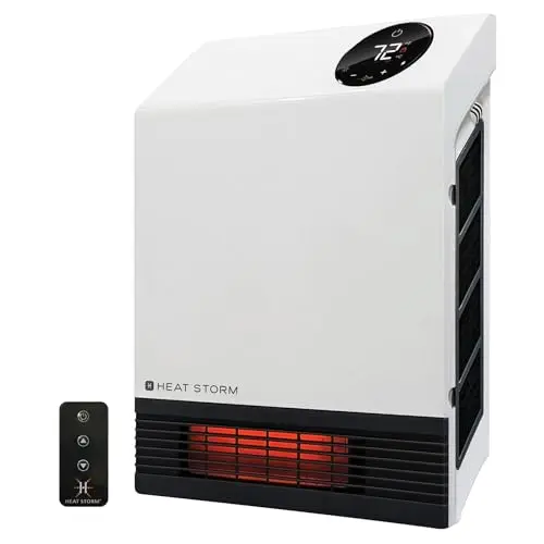 Heat Storm infrared wall mount heater with safe touch grill