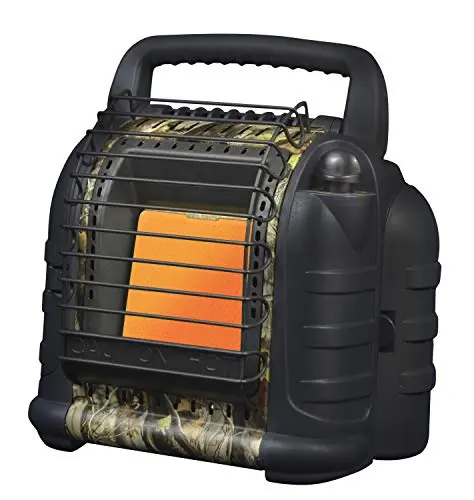 Mr. Heater Hunting Buddy propane heater in camouflage pattern