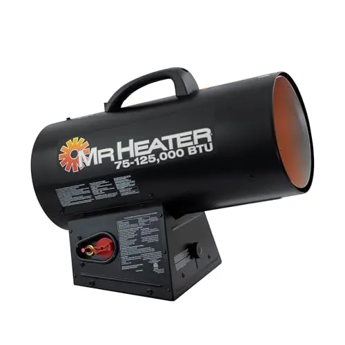 Mr. Heater propane forced air heater for large pole barn spaces