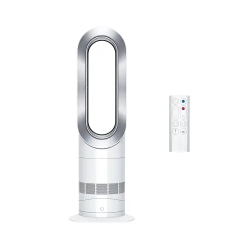 Dyson AM09 jet focus heater and fan in white and silver
