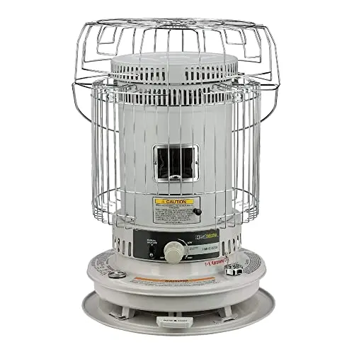 Sengoku HeatMate white kerosene heater with EZ flame adjuster and safety features