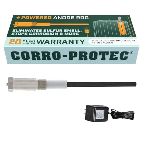 Corro-Protec powered anode rod for 40-89 gallon water heaters