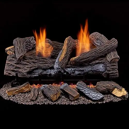 Duluth Forge Dual Fuel Natural Gas Fireplace Logs