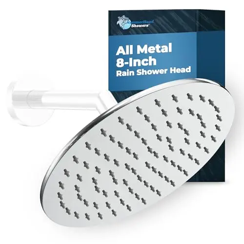 HammerHead Showers 8-inch rainfall shower head in chrome