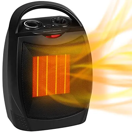 GiveBest compact ceramic space heater with carry handle