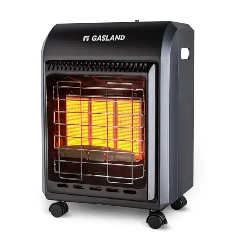 Gasland 18,000 BTU propane radiant heater with portable cabinet design