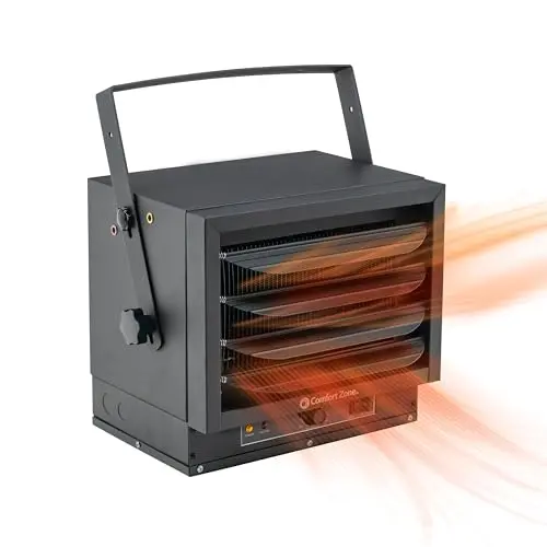 Comfort Zone CZ220BK black ceiling mounted garage heater