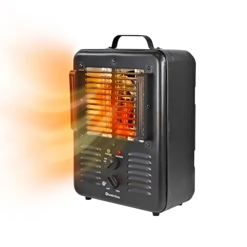 Comfort Zone electric portable utility space heater in black