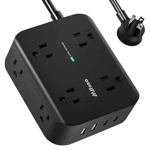 Mifaso surge protector power strip with 8 outlets and USB ports