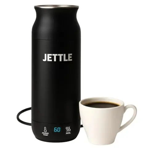 Jettle portable electric kettle with digital temperature display and stainless steel finish