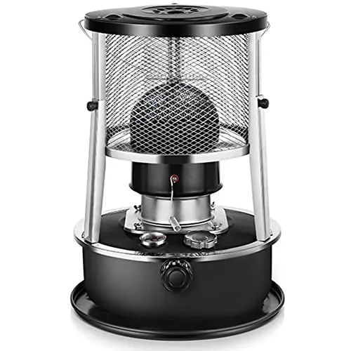 LINWIN black portable kerosene heater and stove combo with adjustable height
