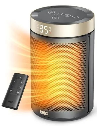 Dreo space heater with digital display and remote control