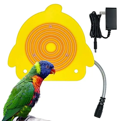 ZHEQOGZH bird heater with metal-covered cord