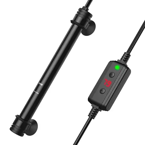 NICREW aquarium heater with external controller and dual temperature sensors