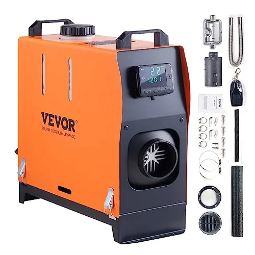 VEVOR 8KW all-in-one diesel heater with LCD panel and remote
