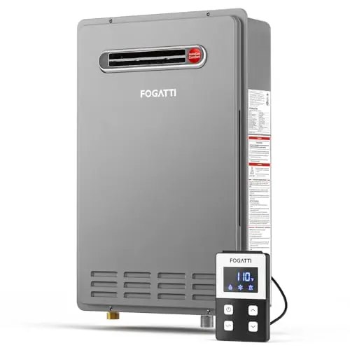 FOGATTI outdoor propane tankless water heater with precision temperature control