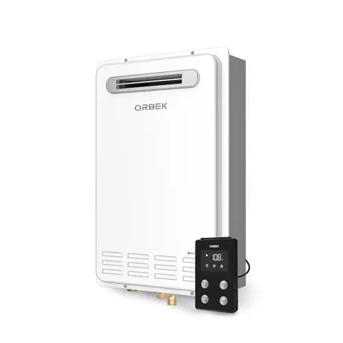 ORBEK outdoor natural gas tankless water heater with remote control