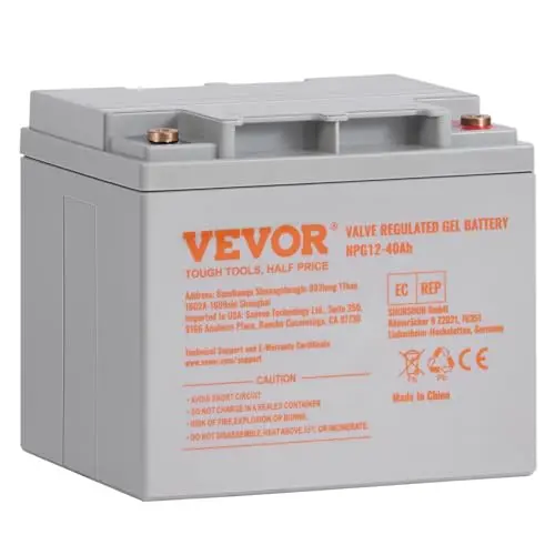 VEVOR 12V 40Ah AGM deep cycle battery for mobility and power applications