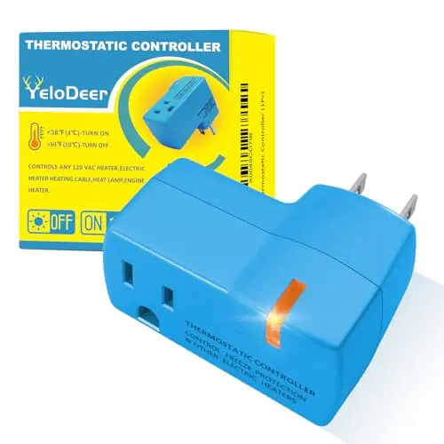 YELODEER temperature controlled outlet for well house heater automation