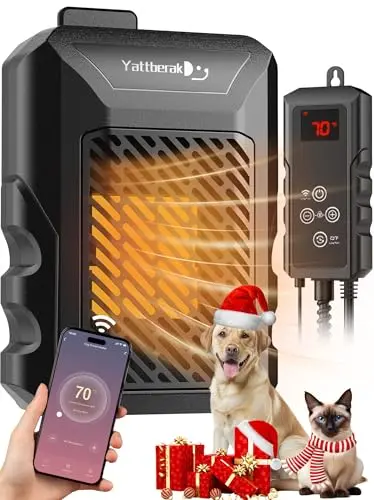 Yattberak smart dog house heater with app control and waterproof features