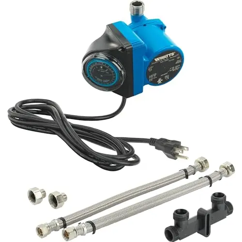 Watts recirculating pump system with programmable timer and sensor valve
