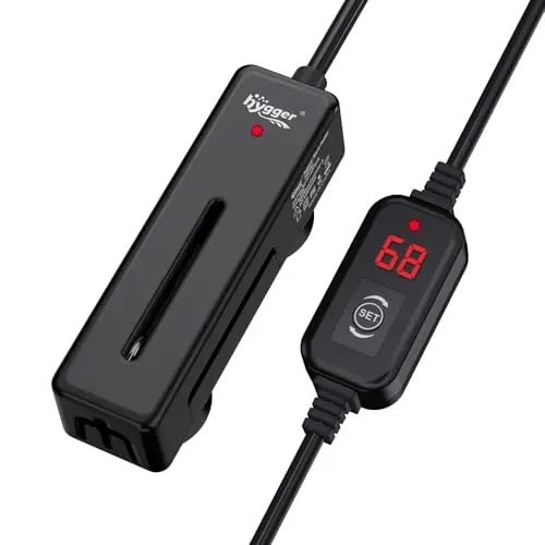 hygger 20-watt mini submersible aquarium heater with digital display