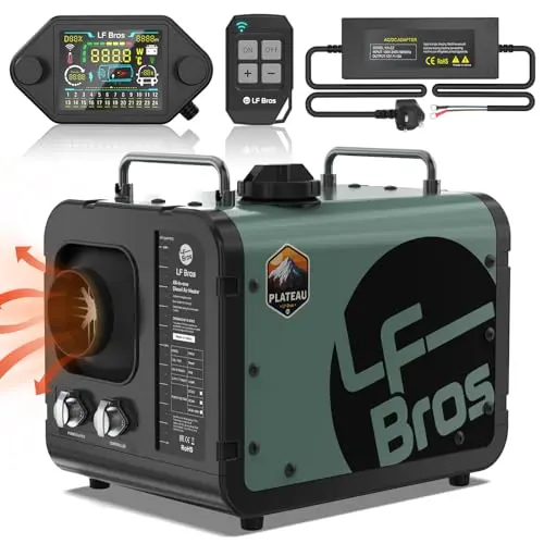 LF Bros 5KW plateau diesel heater in green with altitude features