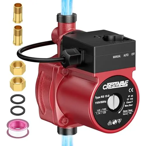 CrestWave recirculating pump with automatic and manual modes