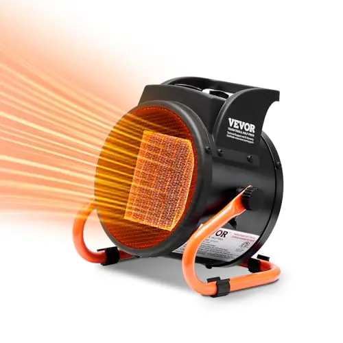 VEVOR compact greenhouse heater with PTC technology and safety features