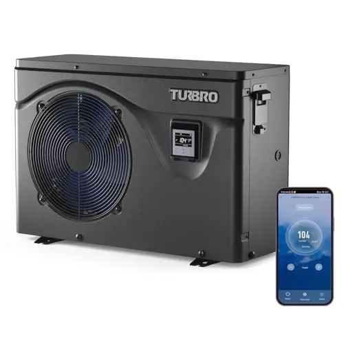 TURBRO 50,000 BTU inverter swimming pool heat pump with WiFi