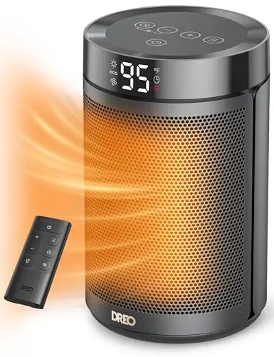Dreo portable electric space heater with digital display and compact design