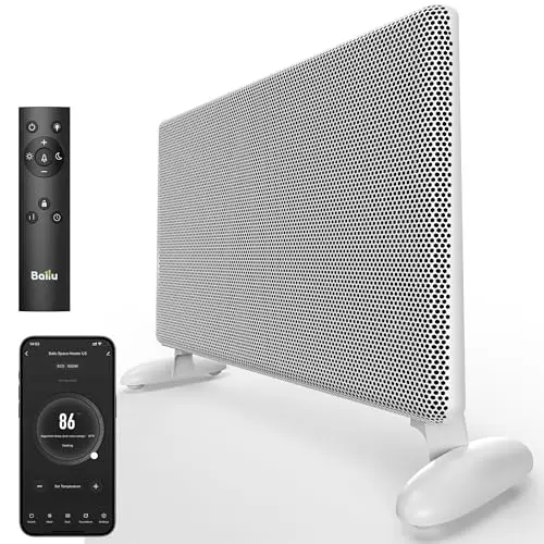 Ballu mica infrared panel heater with wall mount and app control