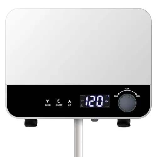 HBOKIT 3500W 110V tankless water heater with LED display for RV