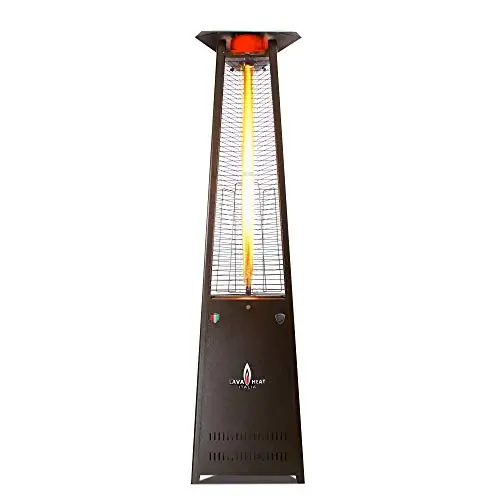 Lavalite commercial propane patio heater with elegant flame display