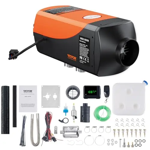 VEVOR 5KW diesel heater with remote control and LCD display