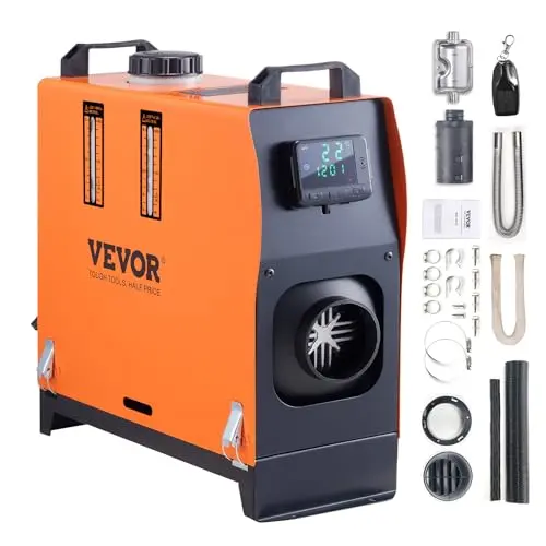 VEVOR 5KW all-in-one diesel heater with fuel tank and controls