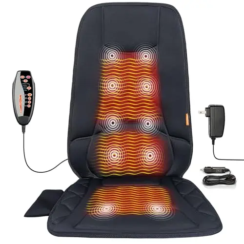 CARSHION massage seat cushion with 10 vibration motors and heat