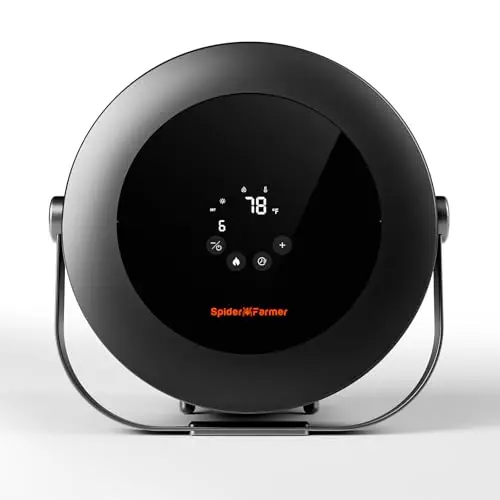 Spider Farmer grow tent heater with smart temperature zones and timer