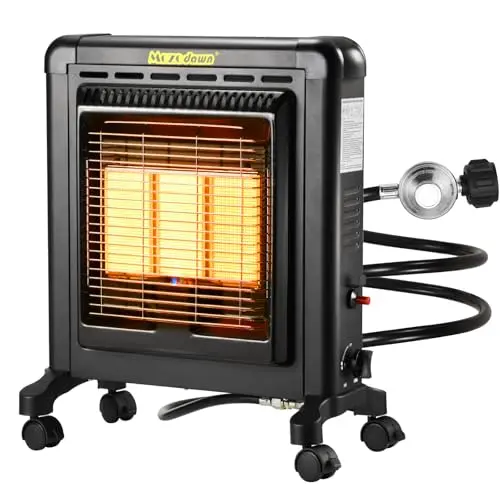 Mozodawn portable propane heater with multiple heat settings