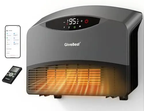 GiveBest smart wall heater with digital display and remote control