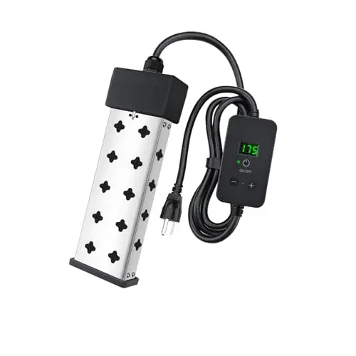 Titikula immersion water heater with adjustable thermostat and real-time display