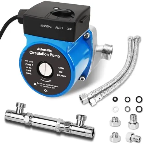 ZAIGANMA recirculating pump kit with stainless steel bypass valve