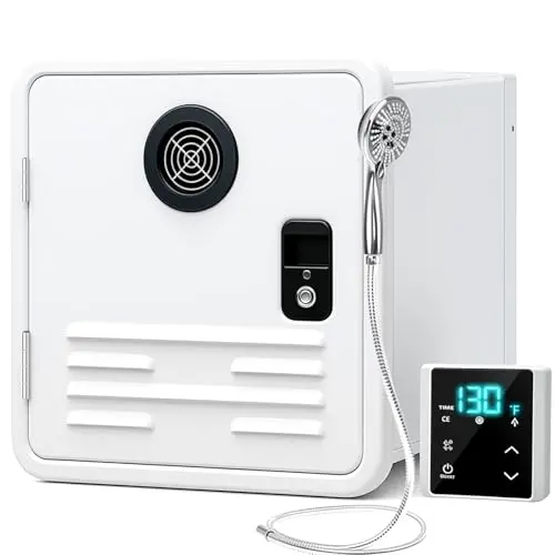 MYACUC RV tankless water heater with dual water outlets