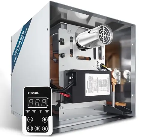 RUNSAIL RV tankless water heater with high flow rate and optional doors