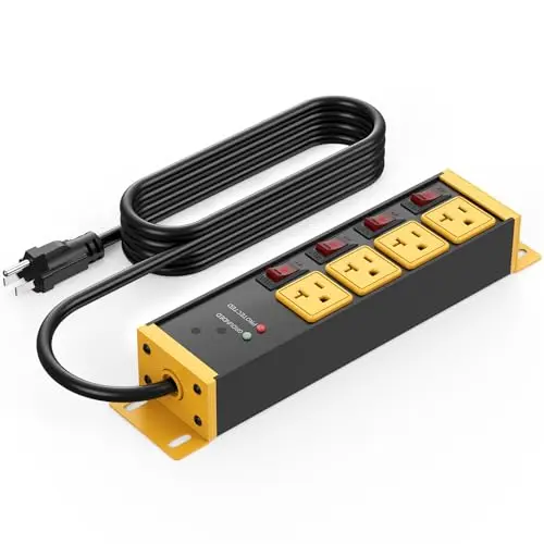 CCCEI industrial surge protector with 4 outlets and individual switches