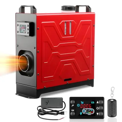 GEARLASSO 8KW diesel heater with remote control and multi-voltage compatibility