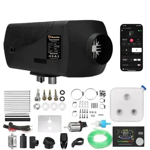 Sunster 8KW diesel heater with Bluetooth app and remote control