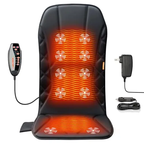 CARSHION upgraded length massage cushion with heat therapy